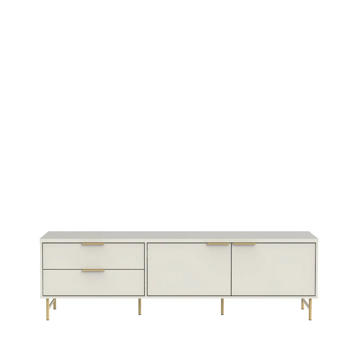 Rack Yves 184 cm - Off White Fosco c/ Dourado