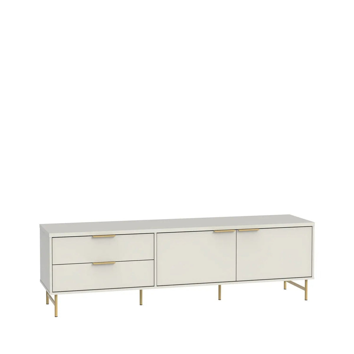 Rack Yves 184 cm - Off White Fosco c/ Dourado